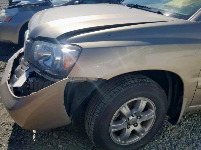 JTEDP21A460123238 - 2006 TOYOTA HIGHLANDER GOLD photo 9