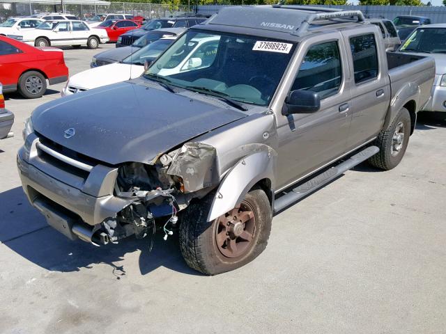 1N6ED27T24C481733 - 2004 NISSAN FRONTIER C GRAY photo 2