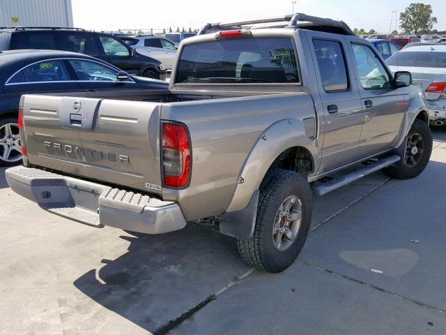 1N6ED27T24C481733 - 2004 NISSAN FRONTIER C GRAY photo 4