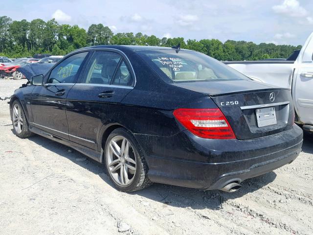 WDDGF4HB3CA621408 - 2012 MERCEDES-BENZ C 250 BLACK photo 3