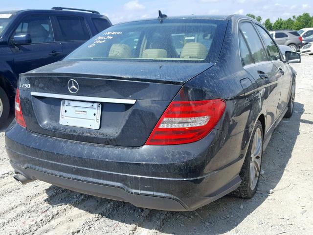 WDDGF4HB3CA621408 - 2012 MERCEDES-BENZ C 250 BLACK photo 4