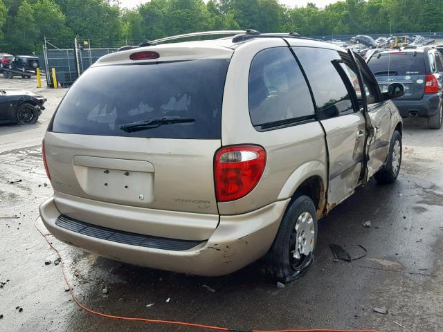 1C4GJ45RX3B287432 - 2003 CHRYSLER VOYAGER LX GOLD photo 4