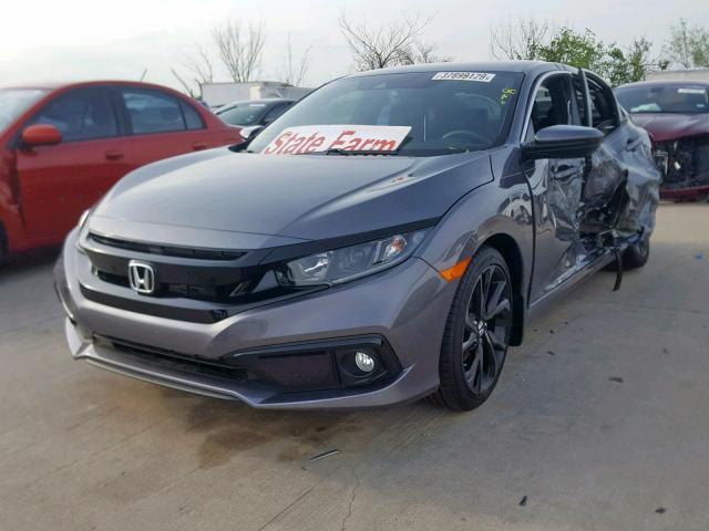 19XFC2F82KE016561 - 2019 HONDA CIVIC SPOR GRAY photo 2