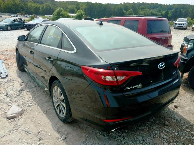 5NPE34AF2HH563072 - 2017 HYUNDAI SONATA SPO BLACK photo 3