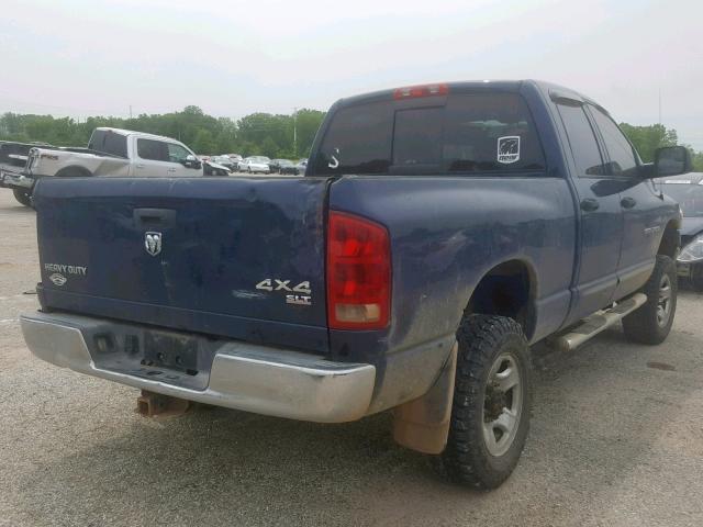 3D7KS28DX5G785559 - 2005 DODGE RAM 2500 S BLUE photo 4