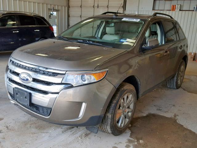 2FMDK3JCXDBE03389 - 2013 FORD EDGE SEL GRAY photo 2