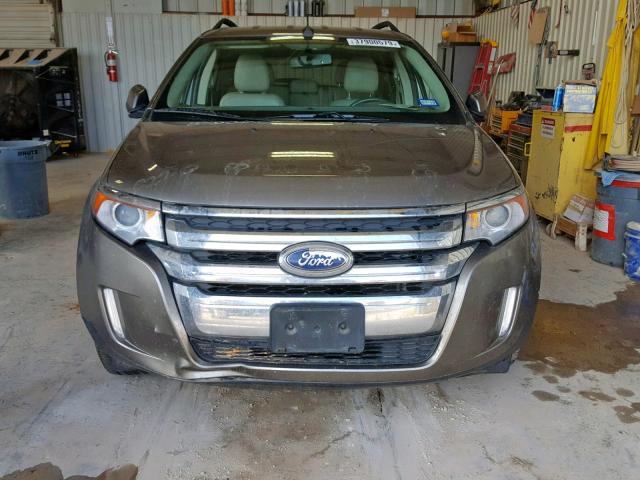 2FMDK3JCXDBE03389 - 2013 FORD EDGE SEL GRAY photo 9