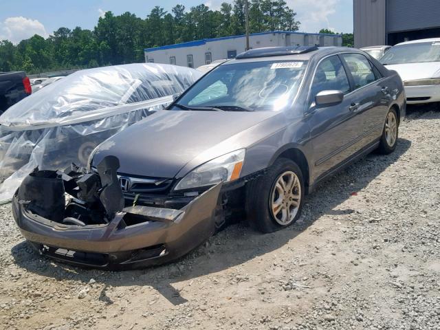 1HGCM56887A042059 - 2007 HONDA ACCORD EX GRAY photo 2