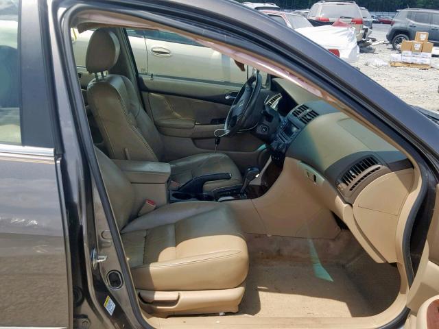 1HGCM56887A042059 - 2007 HONDA ACCORD EX GRAY photo 5