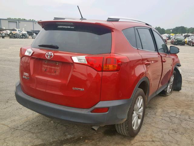 2T3YFREV0EW096385 - 2014 TOYOTA RAV4 LIMIT RED photo 4