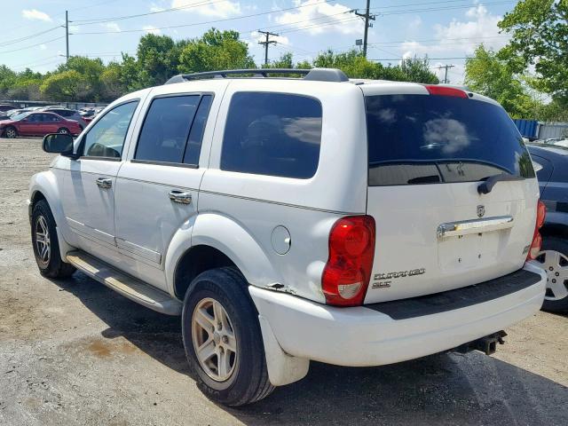 1D4HB48D25F623462 - 2005 DODGE DURANGO SL WHITE photo 3