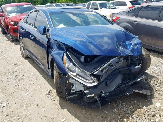 5NPE34AF8JH622244 - 2018 HYUNDAI SONATA SPO BLUE photo 1