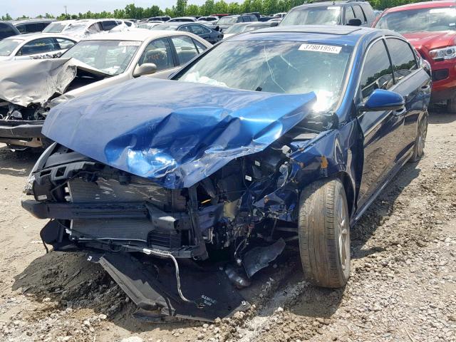 5NPE34AF8JH622244 - 2018 HYUNDAI SONATA SPO BLUE photo 2