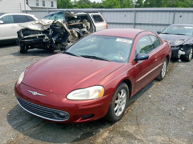 4C3AG42H02E106192 - 2002 CHRYSLER SEBRING LX MAROON photo 2