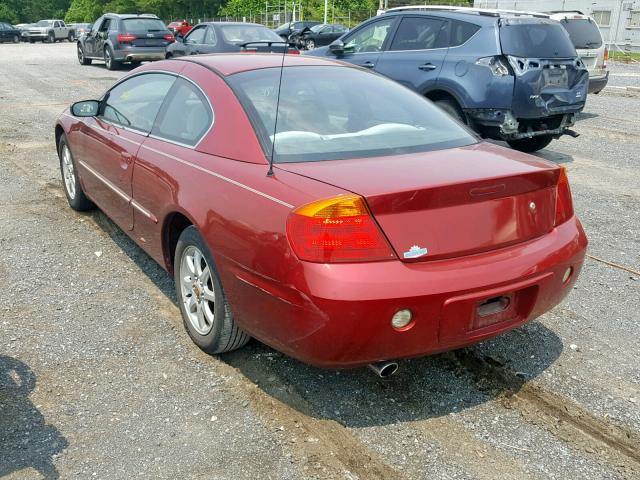 4C3AG42H02E106192 - 2002 CHRYSLER SEBRING LX MAROON photo 3