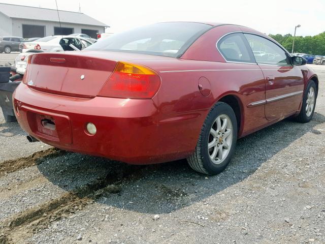 4C3AG42H02E106192 - 2002 CHRYSLER SEBRING LX MAROON photo 4