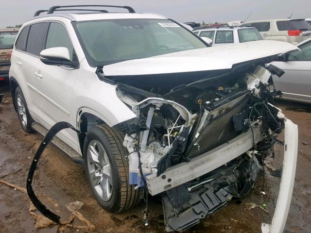 5TDDZRFHXHS374438 - 2017 TOYOTA HIGHLANDER WHITE photo 1