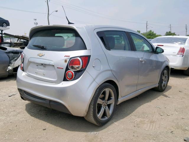 1G1JG6SB3E4129652 - 2014 CHEVROLET SONIC RS SILVER photo 4