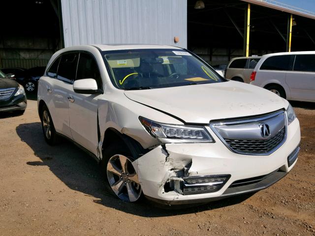 5FRYD3H25FB007548 - 2015 ACURA MDX WHITE photo 1