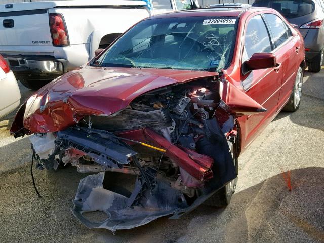 3FAHP08Z67R103215 - 2007 FORD FUSION SEL RED photo 2