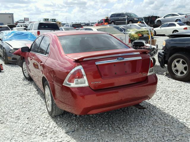 3FAHP08Z67R103215 - 2007 FORD FUSION SEL RED photo 3