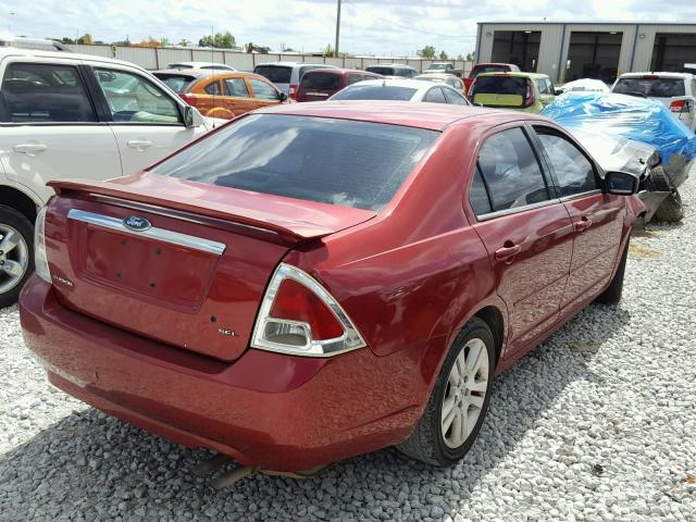 3FAHP08Z67R103215 - 2007 FORD FUSION SEL RED photo 4