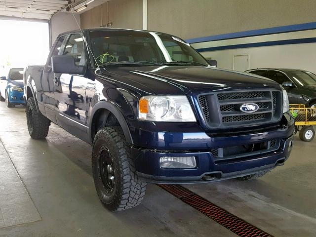 1FTPX14595NA37953 - 2005 FORD F150 BLUE photo 1