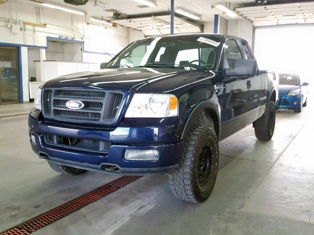 1FTPX14595NA37953 - 2005 FORD F150 BLUE photo 2