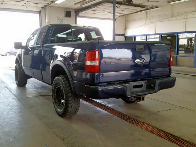 1FTPX14595NA37953 - 2005 FORD F150 BLUE photo 3