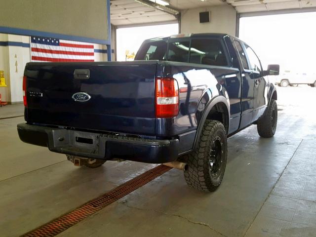 1FTPX14595NA37953 - 2005 FORD F150 BLUE photo 4