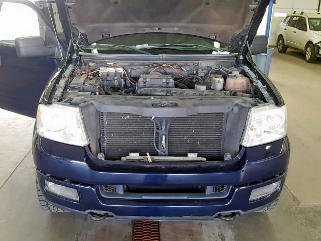 1FTPX14595NA37953 - 2005 FORD F150 BLUE photo 7