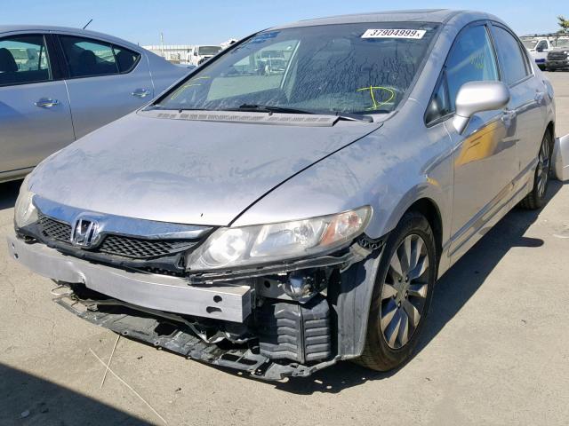 19XFA16879E036699 - 2009 HONDA CIVIC EX SILVER photo 2