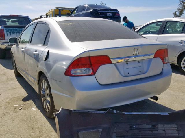 19XFA16879E036699 - 2009 HONDA CIVIC EX SILVER photo 3