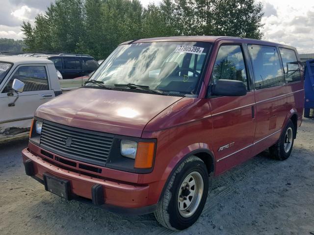 1GNDM19Z4NB122618 - 1992 CHEVROLET ASTRO RED photo 2