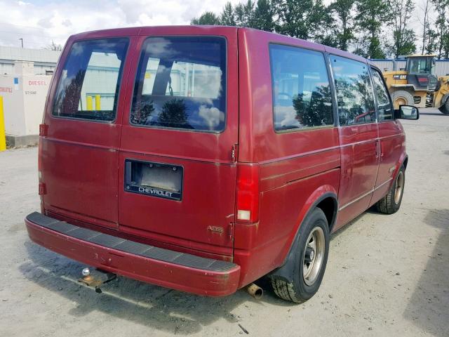 1GNDM19Z4NB122618 - 1992 CHEVROLET ASTRO RED photo 4