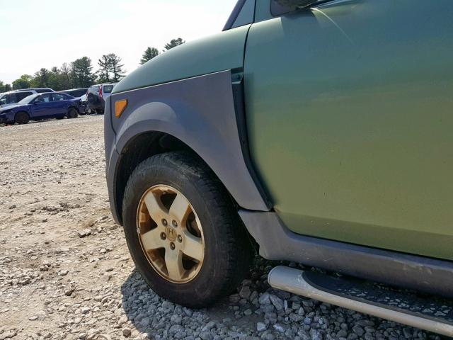 5J6YH28543L030882 - 2003 HONDA ELEMENT EX GREEN photo 9