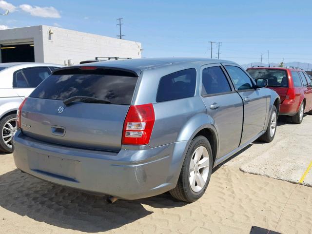 2D4FV47T77H791431 - 2007 DODGE MAGNUM SE BLUE photo 4