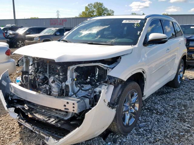 5TDDZRFH3JS896723 - 2018 TOYOTA HIGHLANDER WHITE photo 2