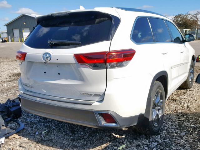 5TDDZRFH3JS896723 - 2018 TOYOTA HIGHLANDER WHITE photo 4