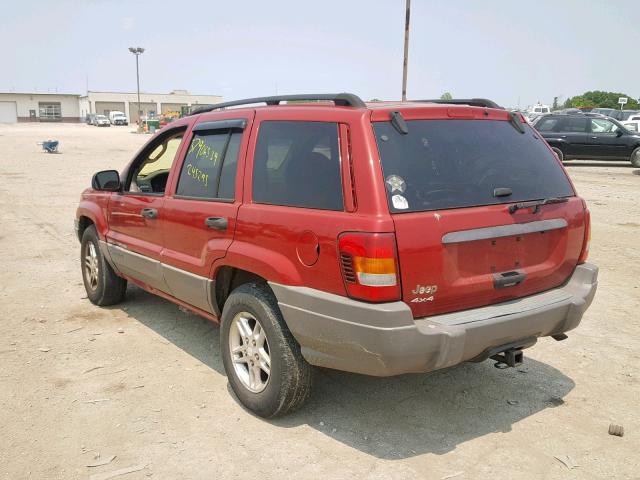 1J4GW48S52C317729 - 2002 JEEP GRAND CHER RED photo 3