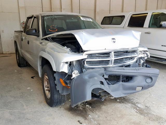 1D7HL38K74S599044 - 2004 DODGE DAKOTA QUA SILVER photo 1