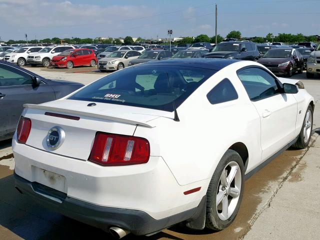 1ZVBP8CH5A5119314 - 2010 FORD MUSTANG GT WHITE photo 4