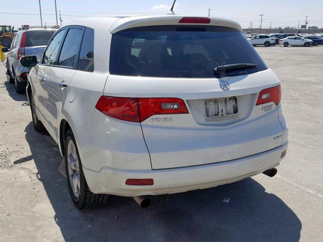 5J8TB185X8A017750 - 2008 ACURA RDX TECHNO WHITE photo 3