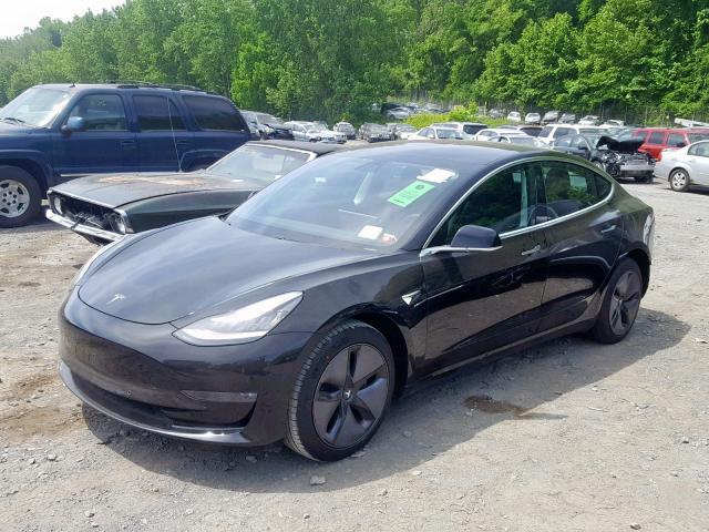 5YJ3E1EA6KF398518 - 2019 TESLA MODEL 3 BLACK photo 2