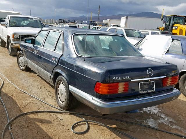 WDBCA35D7HA348454 - 1987 MERCEDES-BENZ 420 SEL BLUE photo 3