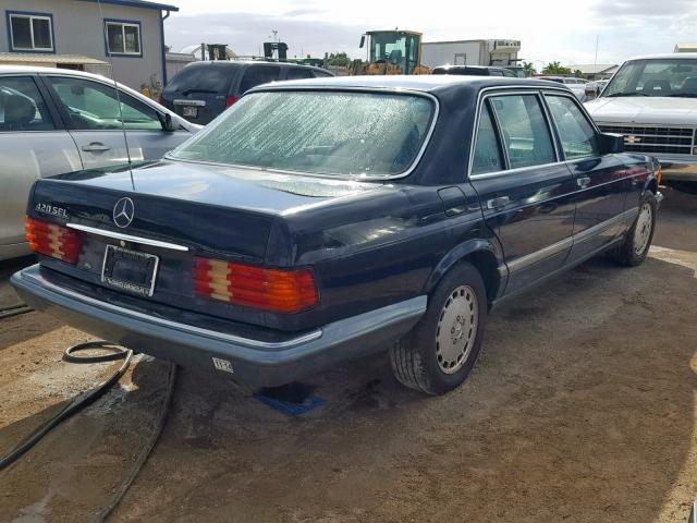 WDBCA35D7HA348454 - 1987 MERCEDES-BENZ 420 SEL BLUE photo 4