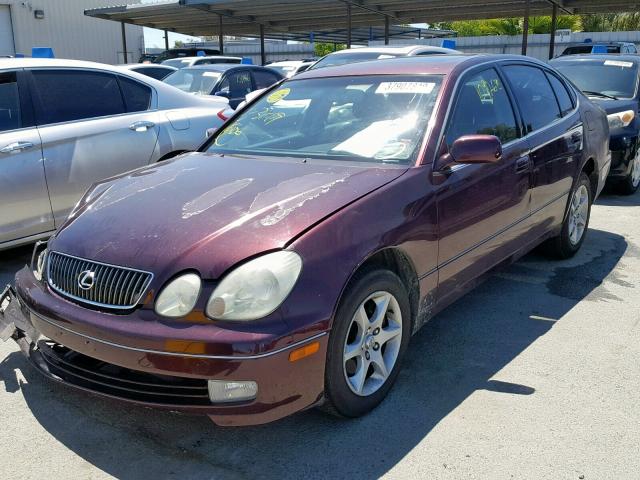 JT8BD69S510136208 - 2001 LEXUS GS 300 MAROON photo 2