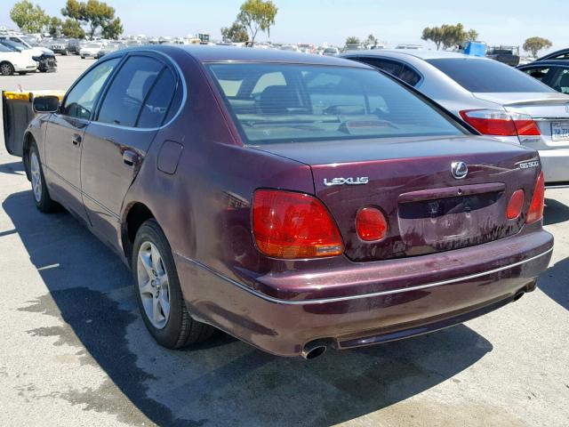 JT8BD69S510136208 - 2001 LEXUS GS 300 MAROON photo 3