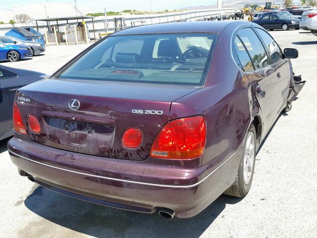 JT8BD69S510136208 - 2001 LEXUS GS 300 MAROON photo 4