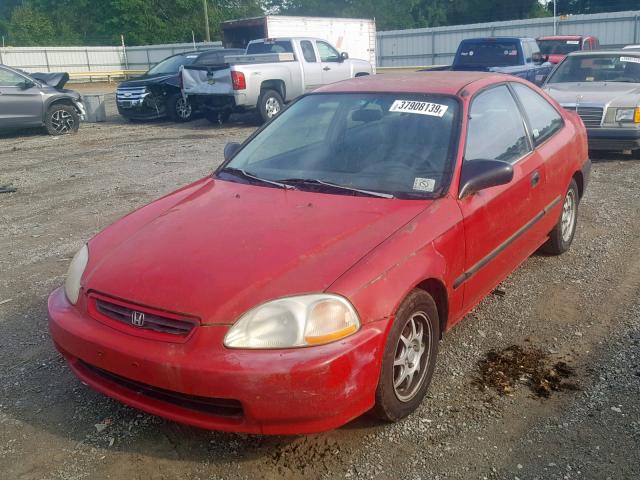 1HGEJ7120WL066035 - 1998 HONDA CIVIC HX RED photo 2